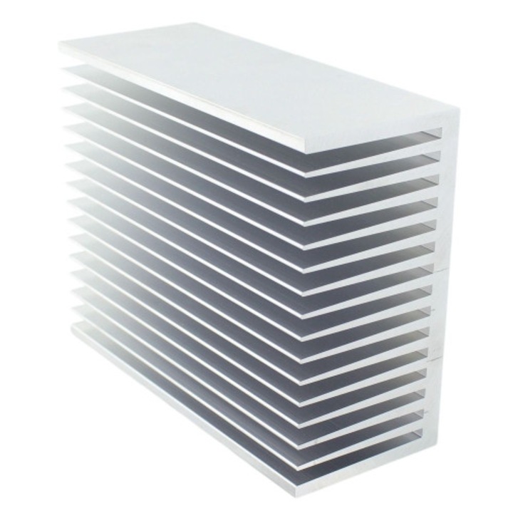 Radiator extrudat, aluminiu, 200x160x82mm, naturala, FISCHER ELEKTRONIK, T137204