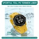 Ceas Digital pentru Copii, AjieQaQ®, 50mRezistent la Apa, Curea silicon moale, Pentru Uz Zilnic si Sportiv, Design minimalistm, Cu Functii de Cronometru, iluminare EL, Alarma, si Calendar, Ceas in cutie cadou, cu ambalaj protectiv extern, Galben
