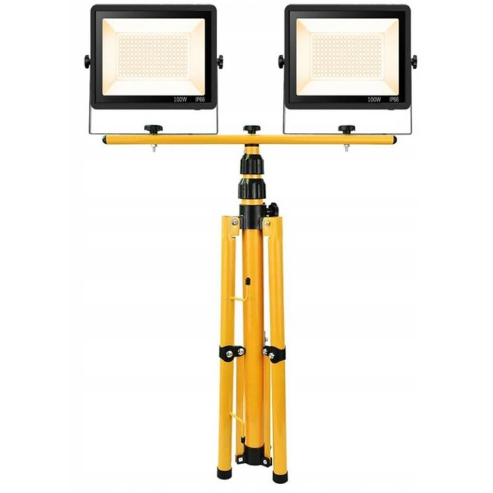 Suport metalic pentru proiectoare LXLA346, Lanterne, Galben, 1,5m