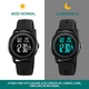 Ceas Digital pentru Copii, AjieQaQ®, 50mRezistent la Apa, Curea silicon moale, Pentru Uz Zilnic si Sportiv, Design minimalistm, Cu Functii de Cronometru, iluminare EL, Alarma, si Calendar, Ceas in cutie cadou, cu ambalaj protectiv extern, Negru