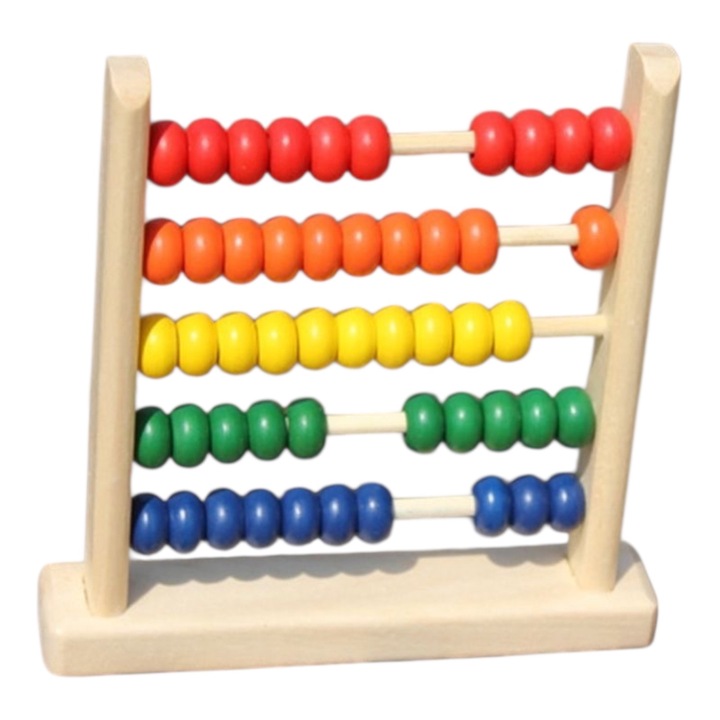 Faszámoló, színes golyók, 15*15 cm