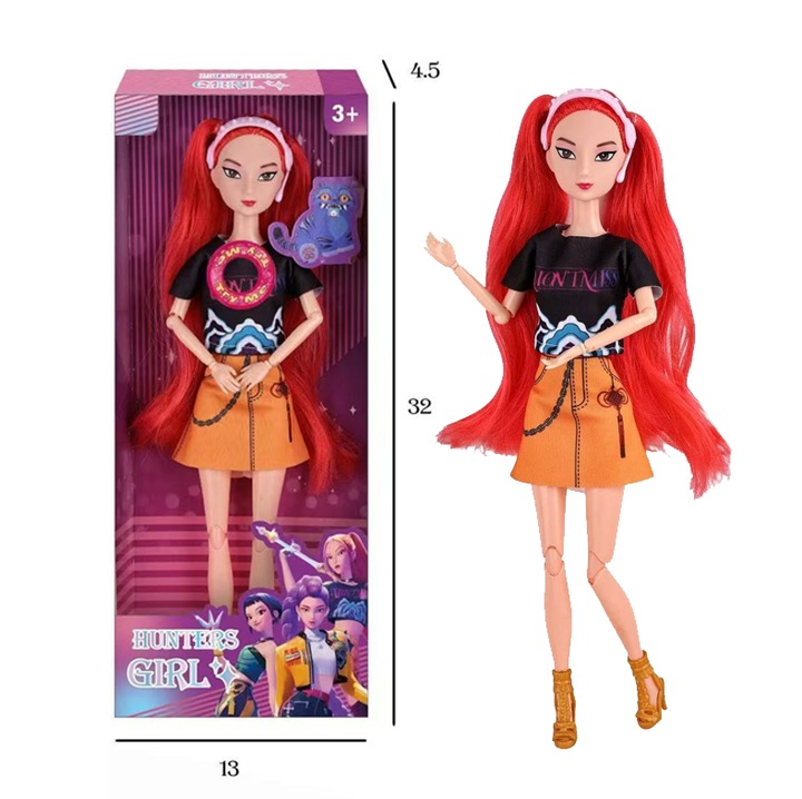 Figurina K-POP Witch Hunter Girls, Mila, cu instrumente muzicale, 11.5 inch