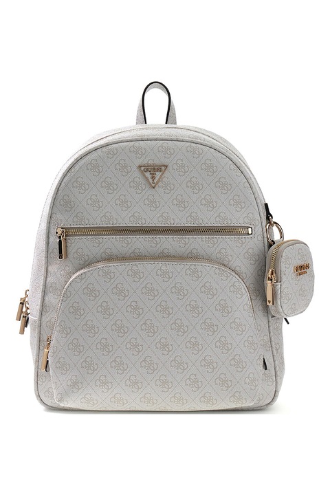GUESS, Rucsac cu model monograma Power Play II, Gri deschis