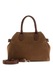 GUESS, Geanta de piele intoarsa cu maner Liza, Caramel