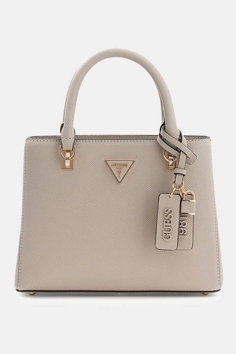 GUESS, Geanta crossbody din piele ecologica Noelle, Maro nisip