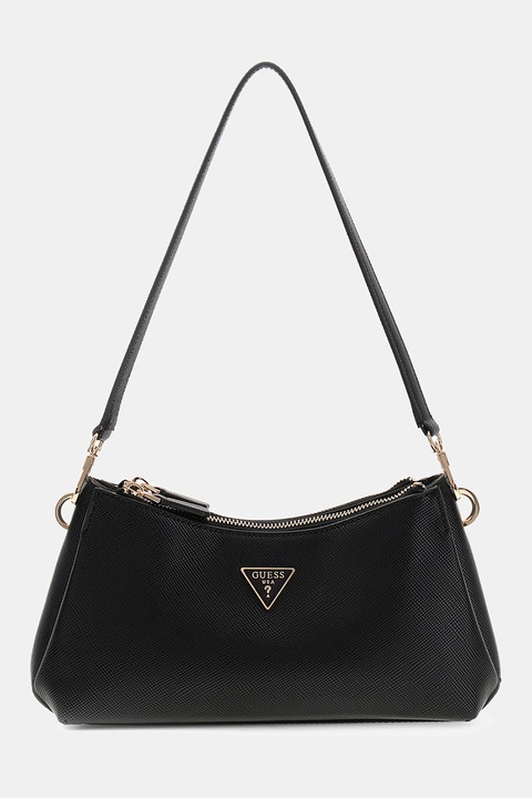 GUESS, Noelle válltáska fémlogóval, Fekete