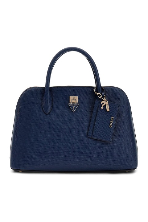 GUESS, Geanta shopper din piele ecologica cu portcart detasabil Patsie, Bleumarin
