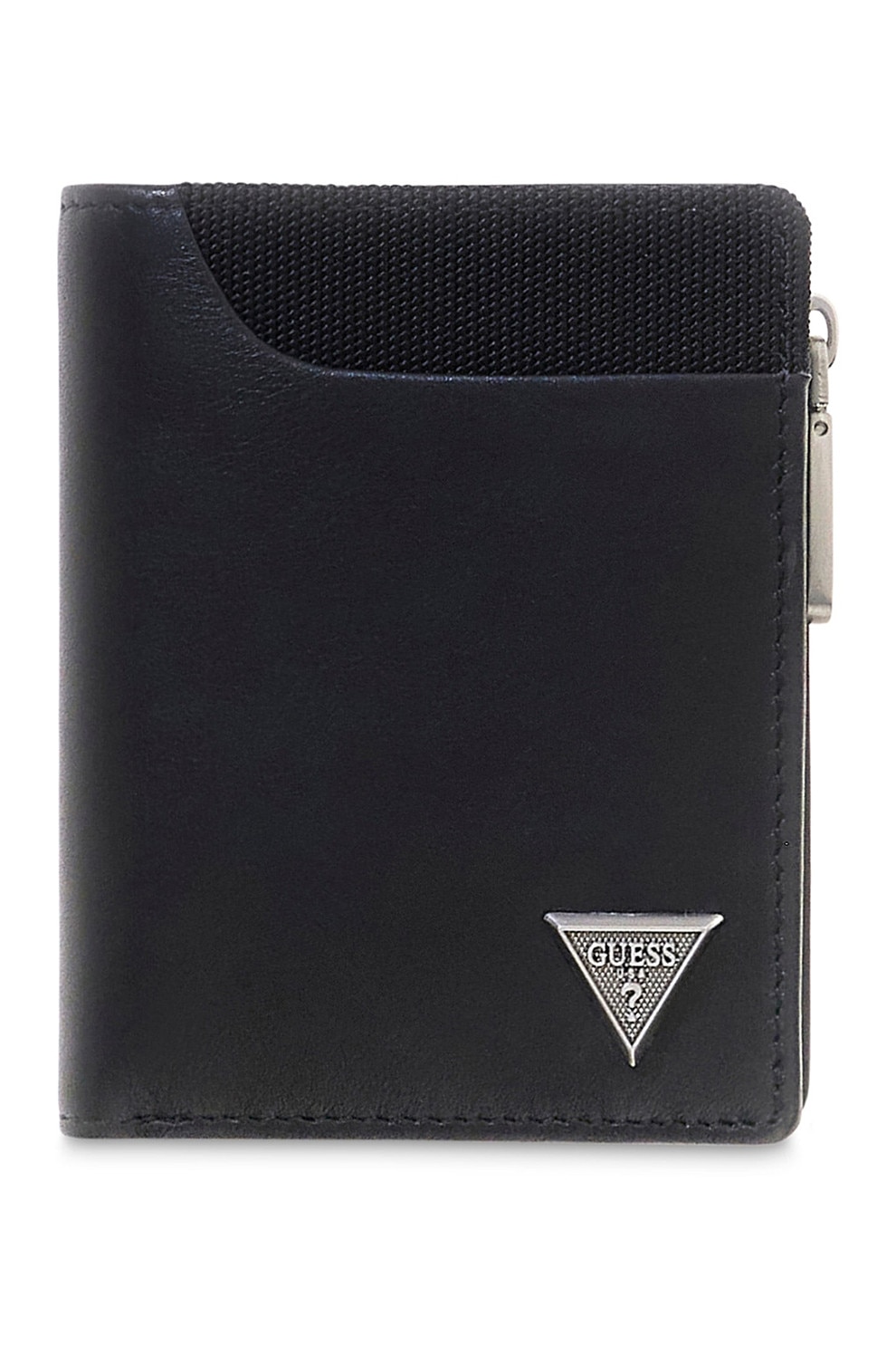 GUESS, Portofel din piele Berna, Negru