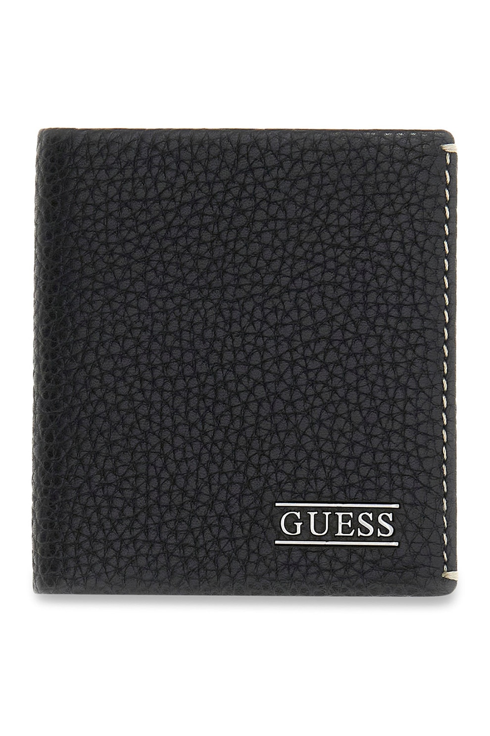 GUESS, Portofel din piele Boston Tumble, Negru