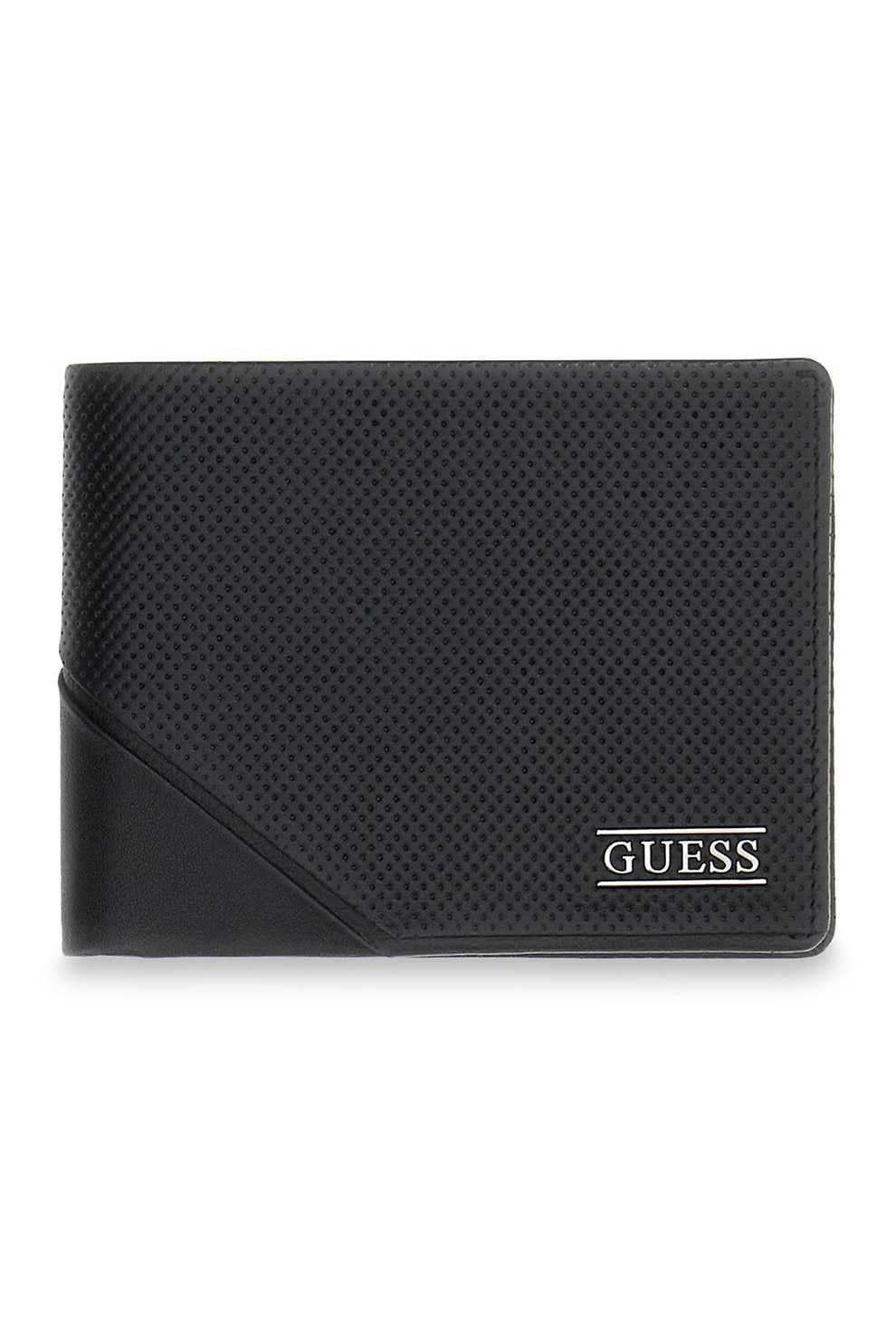 GUESS, Portofel pliabil cu logo Boston, Gri antracit