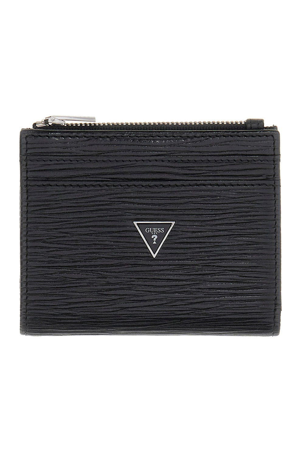 GUESS, Portofel texturat Milano, Negru