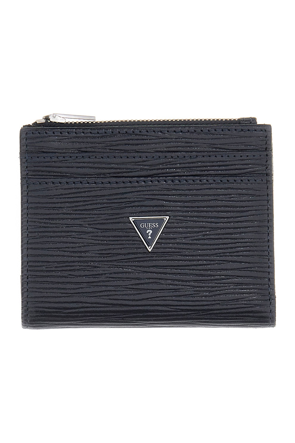 GUESS, Portofel texturat Milano, Gri inchis