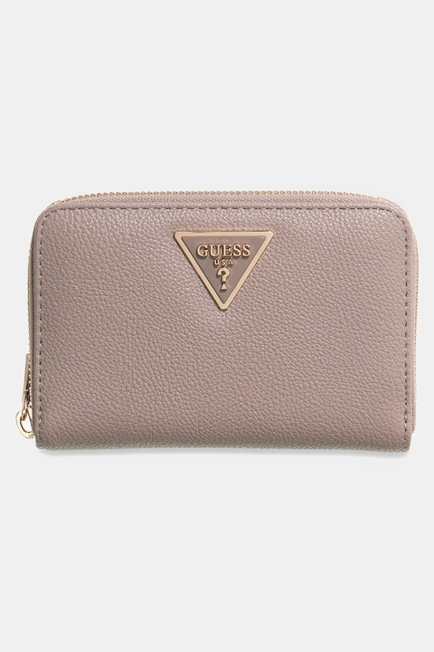 GUESS, Portofel din piele ecologica cu logo Laurel II, Roz prafuit