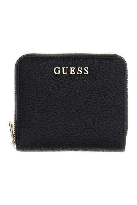 GUESS, Portofel cu logo metalic Jessa, Negru