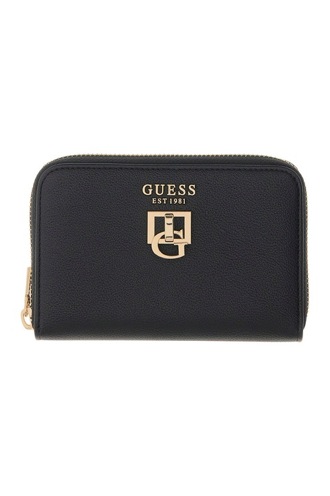 GUESS, Portofel uni cu fermoar Bianca, Auriu, Gri antracit