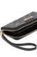 GUESS, Portofel de piele ecologica cu bareta pentru incheietura Anise, Negru