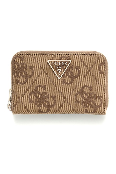 GUESS, Portofel cu logo Laurel, Maro deschis