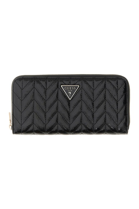 GUESS, Portofel cu logo Cheryl, Negru