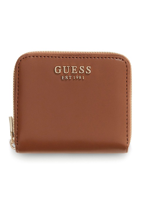 GUESS, Portofel cu fermoar Laurel, Maro cognac