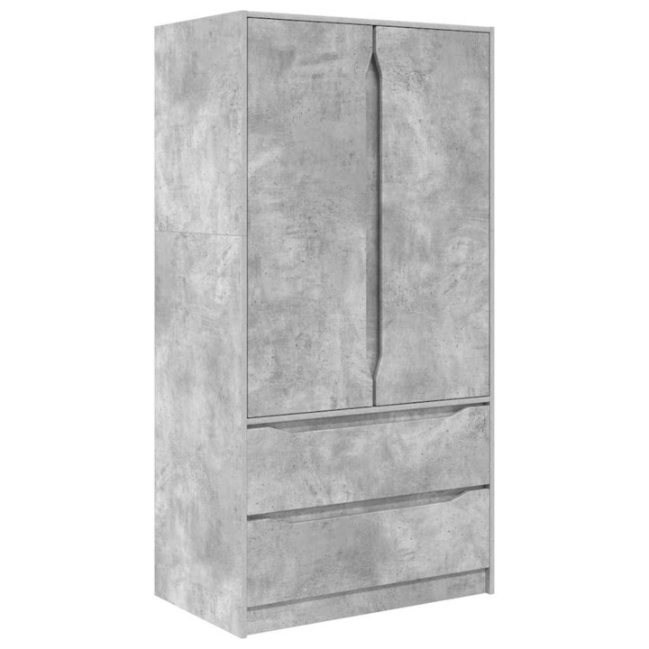 Dulap de Baie vidaXL, Gri din beton 79, 5 x 49 x 156 cm Lemn compozit