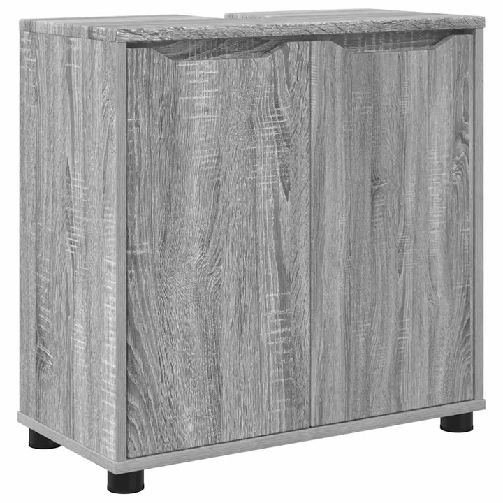 Cabinet pentru chiuveta de baie vidaXL, Gri Sonoma 60 x 30 x 60 cm