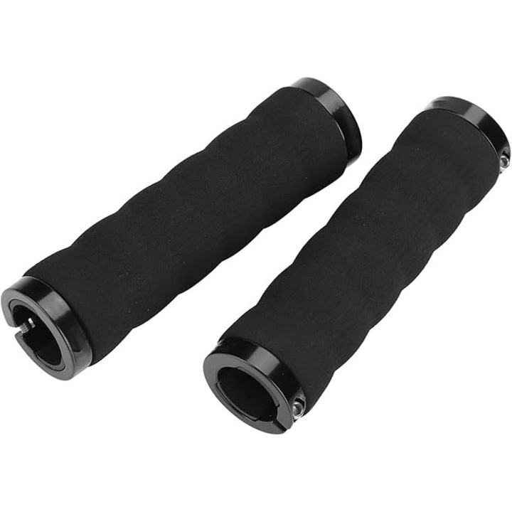 Mansoane bicicleta set 2 perechi, spuma ultrausoara, design ergonomic, negru