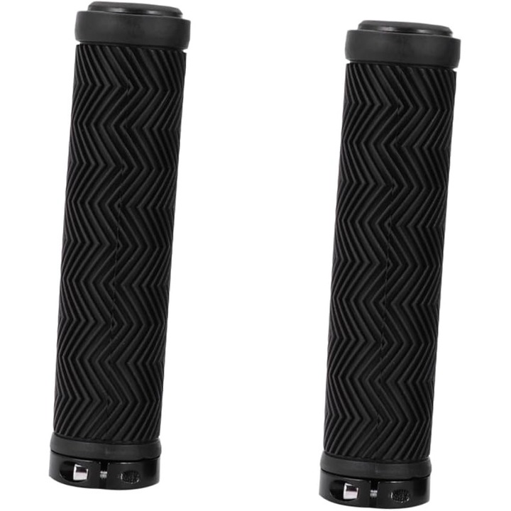 Mansoane bicicleta antiderapante, set de 2, design ergonomic, cauciuc, pentru biciclete montane si de sosea