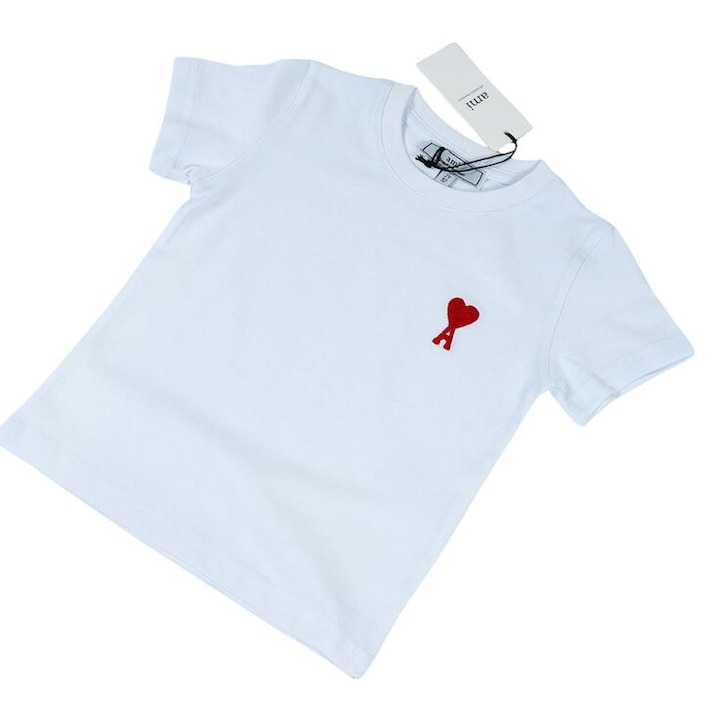 Gyermek póló, fehér, pamut, 140 cm méret