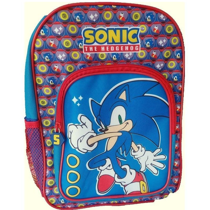 Rucsac pentru copii Sonic, roșu, 30x40x18cm