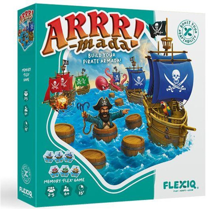 Настолна игра, Flexiq, Arrr-Mada, за 2-5 играчи, приключенска, 7+ години