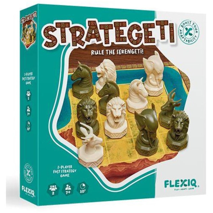 Flexiq Strategeti Társasjáték, 2-4 játékos részére, 7 éves kortól, többszínű