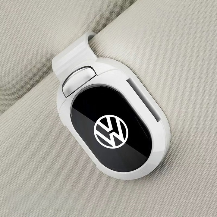 Suport Ochelari Auto, ARRRD, Clip Tablita Soare, Stabilitate Mare, Alb, compatibil cu Volkswagen