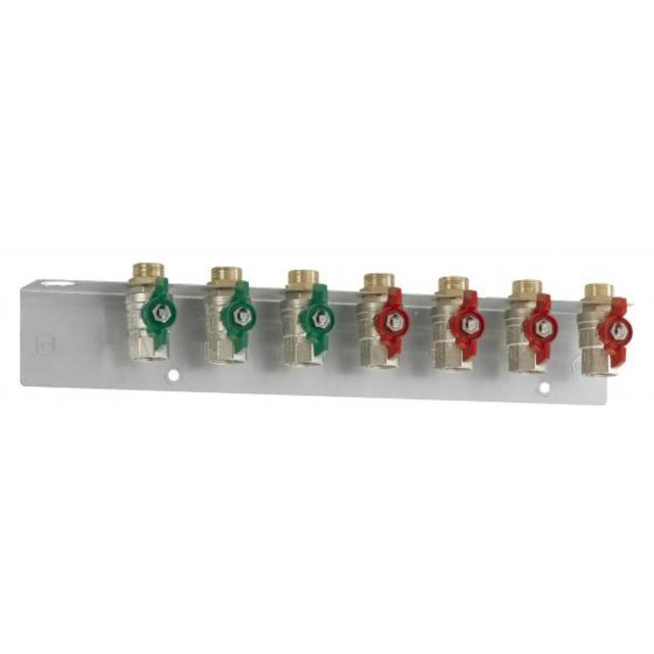 Set sina inclusiv 7 robinete cu bila, 3 x DVGW, 4 x incalzitor 145H4195 Danfoss