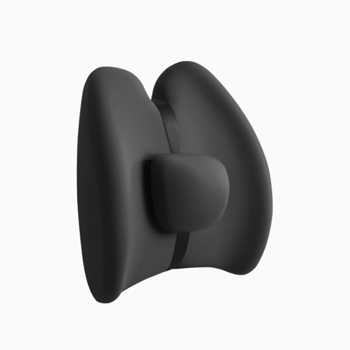 Ergonomikus Autós Deréktámasz Párna, Ortopéd Párna, Anatómiai Kialakítás a Fokozott Kényelemért, Hátfájás Enyhítésére, Univerzálisan Kompatibilis Autóba, Irodába vagy Gamer Székbe, Fekete, PriStyle®