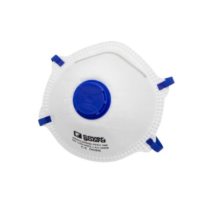 Semimasca cu supapa tip cupa, FFP2, 6RES120, alb