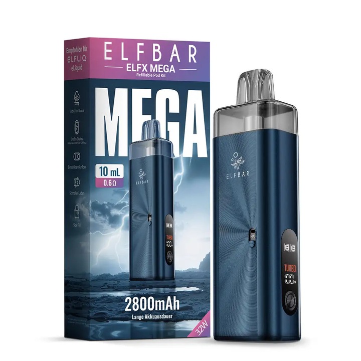 Kit Tigara Electronica ElfBar ELFX Mega 2800mAh Dual Mesh – Navy