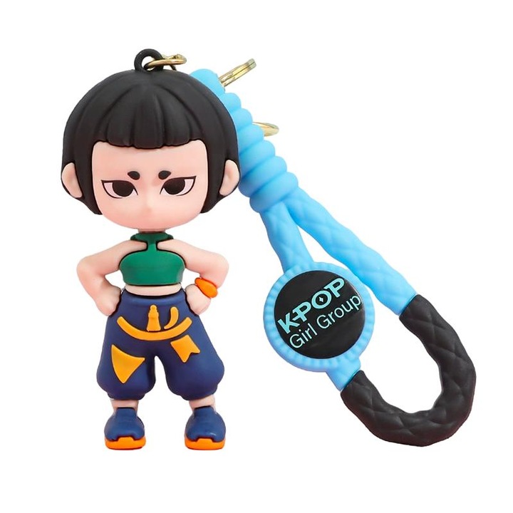 Breloc anime, Vitesthord, design 3D, albastru, material PVC