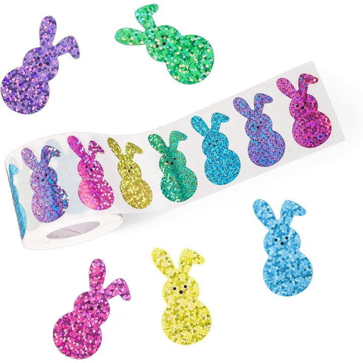 Set autocolante animale dragute, Kengege®, 1000 bucati, 1.5inch/3.8cm, pentru petreceri de Paste, decorare