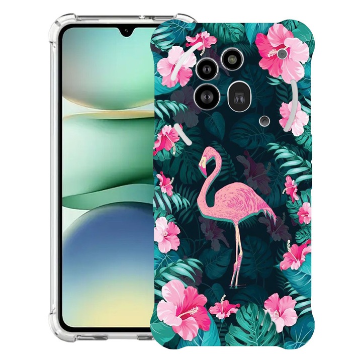 BestCase® Husa Anti Shock 1.5mm Compatibil cu Nothing Phone (3a) Pro, cu Design Flamingo, Reinforced 4 Corners, 3119592 AS 247