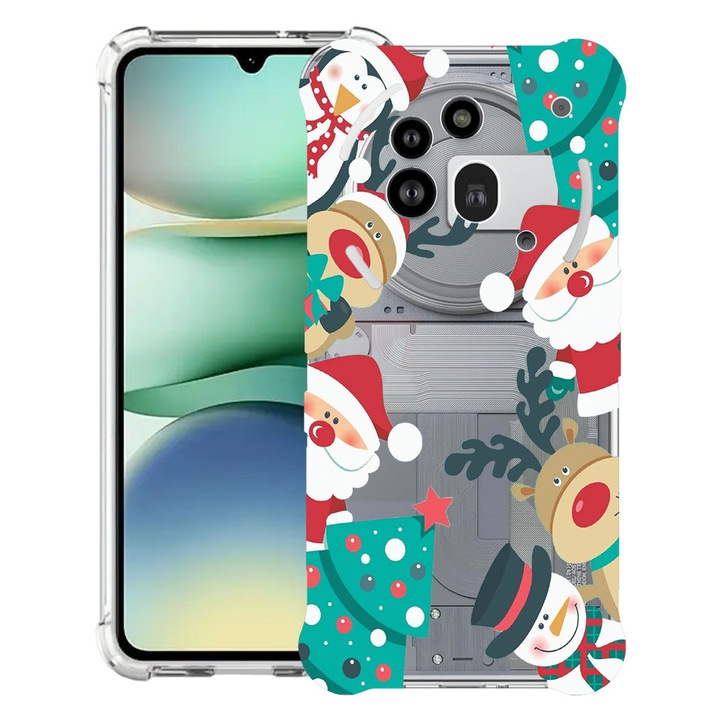 BestCase® Усилен противошоков калъф 1.5мм, съвместим с Nothing Phone (3a) Pro, с коледен дизайн, подсилени 4 ъгъла, 3119592 AS 338