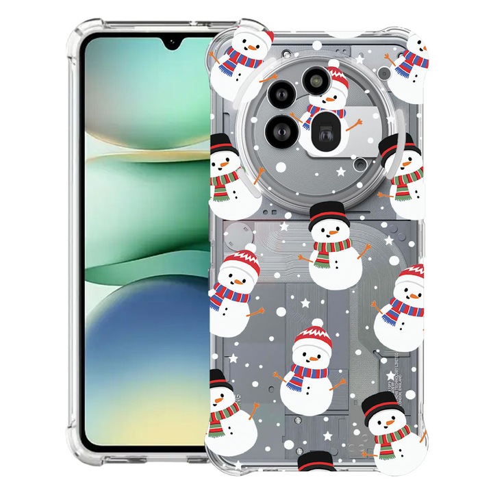 BestCase® Husa Anti Shock 1.5mm Compatibil cu Nothing Phone (3a) Pro, cu Design Snowman, Reinforced 4 Corners, 3119592 AS 351
