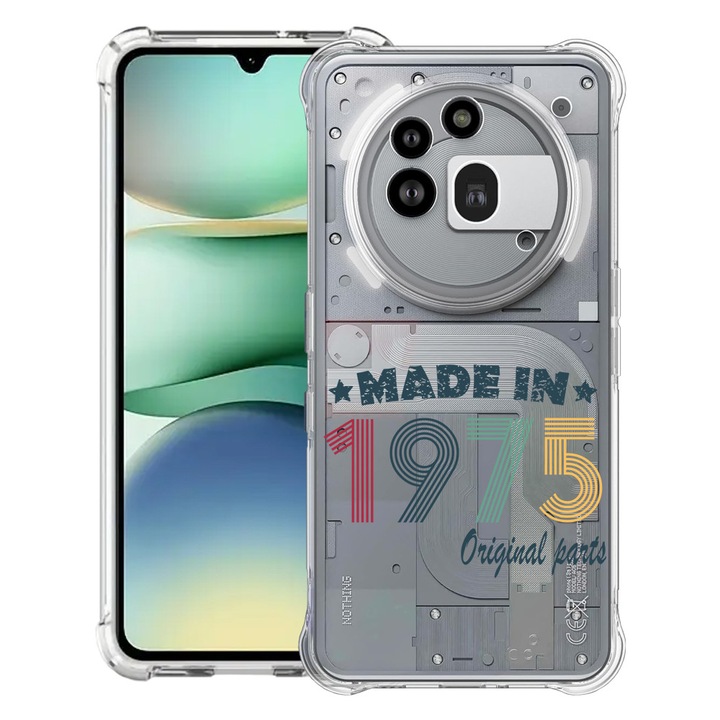 BestCase® Husa Anti Shock 1.5mm Compatibil cu Nothing Phone (3a) Pro, cu Design Original Parts 1975, Reinforced 4 Corners, 3119592 AS 1992