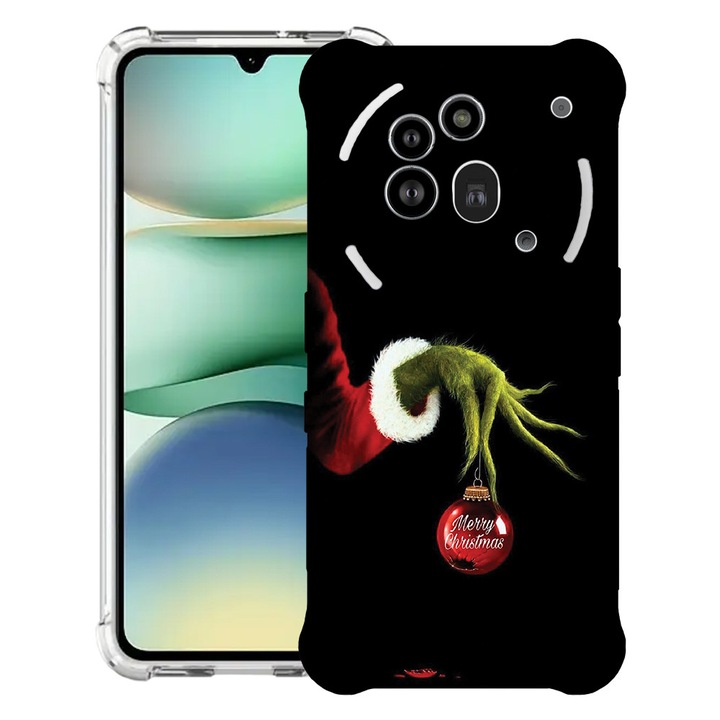 BestCase® Противошоков калъф 1.5мм Съвместим с Nothing Phone (3a) Pro, с дизайн Xmas GreenMass, Подсилени 4 ъгъла, 3119592 AS 1354