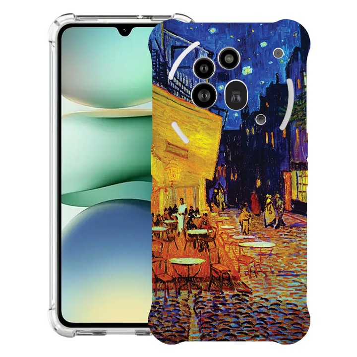 BestCase® Husa Anti Shock 1.5mm Compatibil cu Nothing Phone (3a) Pro, cu Design Van Gogh Café terrace at night, Reinforced 4 Corners, 3119592 AS 1283