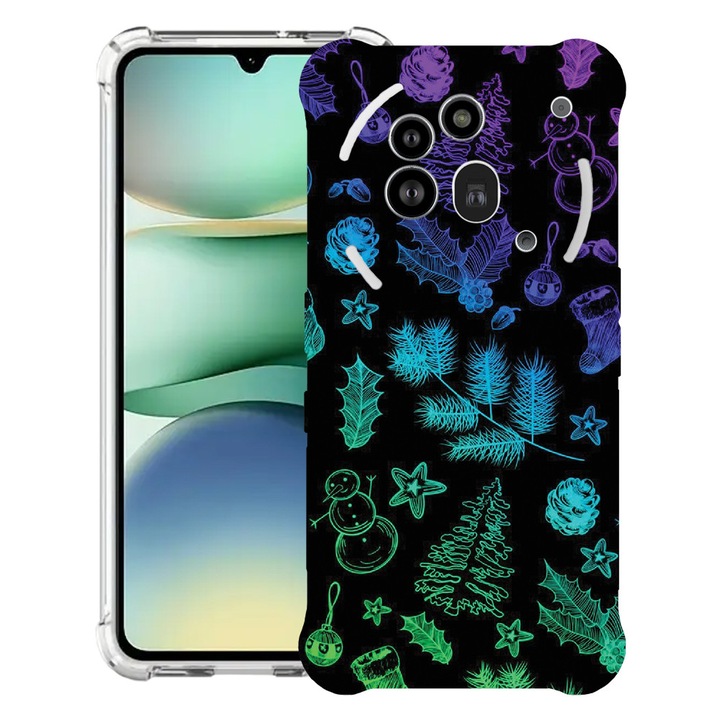 BestCase® Husa Anti Shock 1.5mm Compatibil cu Nothing Phone (3a) Pro, cu Design Xmas Pattern, Reinforced 4 Corners, 3119592 AS 1358