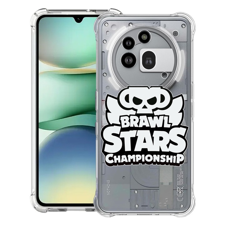 BestCase® Усилен противошоков калъф 1.5мм съвместим с Nothing Phone (3a) Pro, с дизайн Brawl Stars Champion Ship, подсилени 4 ъгъла, 3119592 AS 1686