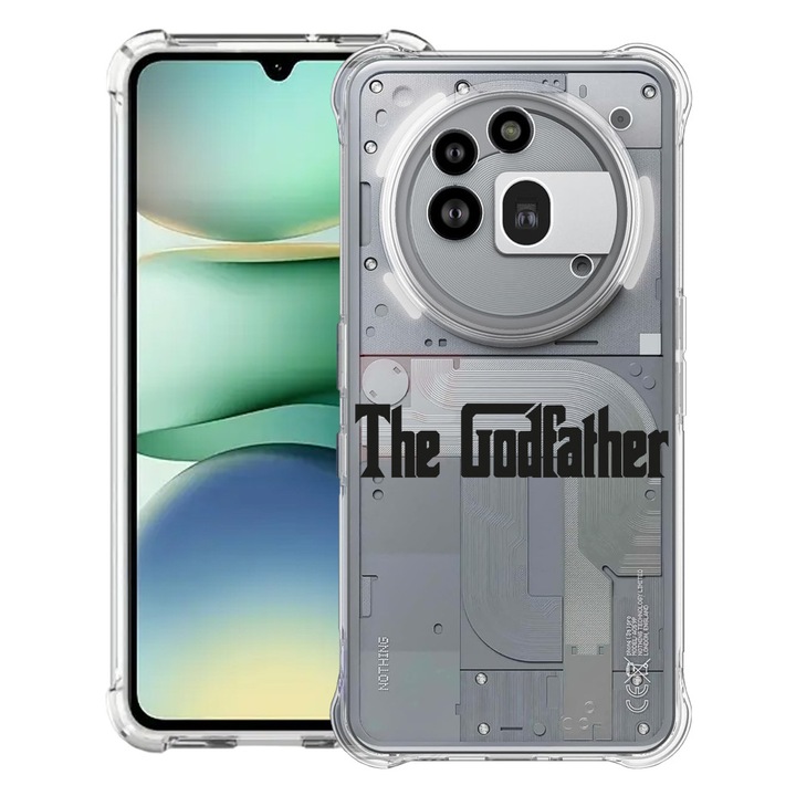 BestCase® Усилен противошоков калъф 1.5мм съвместим с Nothing Phone (3a) Pro, с дизайн The GodFather, подсилени 4 ъгъла, 3119592 AS 1691