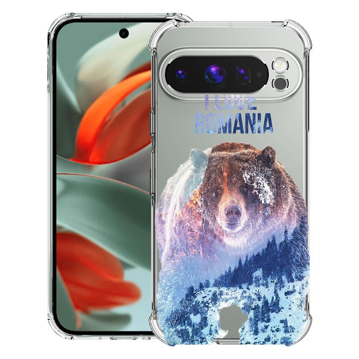 BestCase® Husa Anti Shock 1.5mm Compatibil cu Google Pixel 10 Pro / Pixel 10, cu Design I Love Romania, Reinforced 4 Corners, 3119593 AS 35