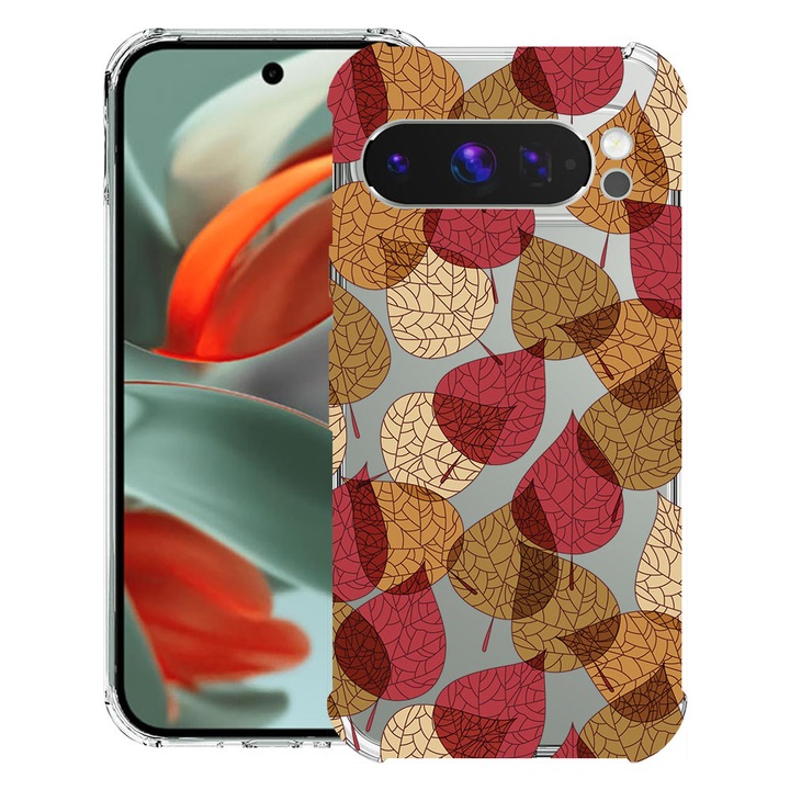 BestCase® Husa Anti Shock 1.5mm Compatibil cu Google Pixel 10 / Pixel 10 Pro, cu Design Autumn Colors - Leafs, Reinforced 4 Corners, 3119587 AS 98