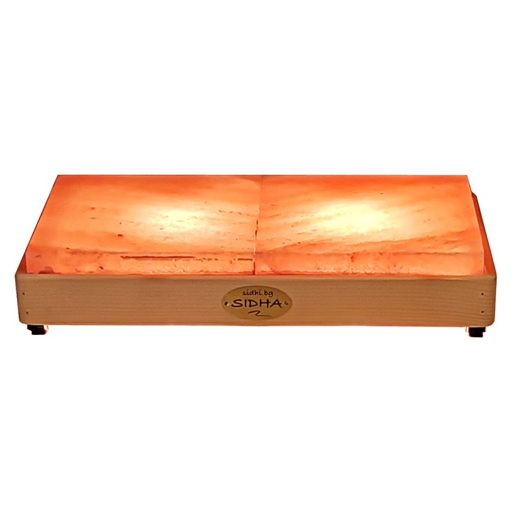 Lampă de sare SIDHA, Încălzire, Multifuncțională, Materiale naturale, Lemn și sare de Himalaya, Mărimea M